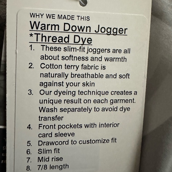 LULULEMON warm down jogger - Picture 6 of 8